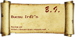 Bucsu Irén névjegykártya